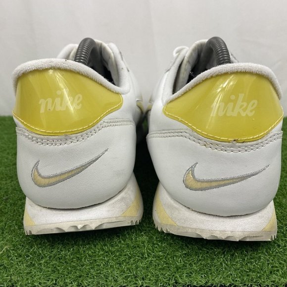 Vintage Nike Cortez White Yellow Womens Athletic Shoes Size 11 309994 172 2004 - Picture 5 of 7